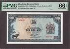 Rhodesia Rhodesia 10 Dollars 2nd Jan 1979 Pick-41a GEM UNC PMG 66 EPQ -