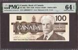 Canada Canada $100 Thiessen-Crow 1988 BC-60a Pick-99a CH UNC PMG 64 EPQ -