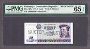 Germany East Germany, DDR 5 Mark 1975 MUSTER (SPECIMEN) Pick-27s GEM UNC PMG 65 EPQ -