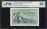 Germany Germany Imperial Treasury Note 5 Mark 1904 D.O.B# 021385 P-8a GEM UNC PMG 65 EPQ -
