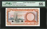 Pound Gambia One COLOR TRIAL SPECIMEN ND Pick-2cts GEM UNC PMG 66 EPQ -