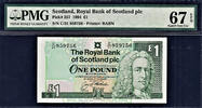  Pound Scotland One   Pick-357 GEM UNC PMG 67 EPQ