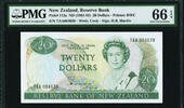 New Zealand New Zealand $20 H.R Hardie 1st Prefix TAA Pick-173a GEM UNC PMG 66 EPQ -