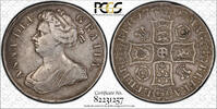 Great Britain Great Britain / England CROWN 1707 ROSES & PLUMES S-3578 PCGS Graded VF 35 Rare -