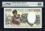 Djibouti Djibouti 10,000 Francs ND (1984) Pick-39b GEM UNC PMG 66 EPQ -
