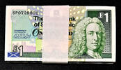 Pound Scotland One Bundle 100 CONSECUTIVE COMMEMORATIVE Pick-360 GEM UNC -
