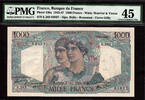 France 1000 Francs France Pick-130a Extremely Fine PMG 45 -