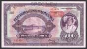 Czechoslovakia Czechoslovakia 5000 Korun SPECIMEN 1920 Pick-19s Crisp AU/UNC -