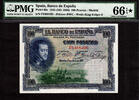 Spain 100 Pesetas Spain 1925 ND Pick-69c GEM UNC PMG 66 EPQ / STAR -