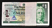 Pound Scotland One 10 CONSECUTIVE COMMEMORATIVE Pick-359 GEM UNC -