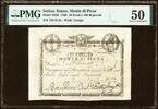 Italian States Italian States 1798 Monte di Pieta 10 Paoli = Bajocchi P-S530 AU PMG 50 TOP POP -