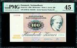 Denmark 100 Kroner Denmark Pick-51s Extremely Fine PMG 45 -