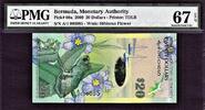 Bermuda Bermuda $20 Hybrid Polymer 1st Prefix LOW # A/1 000085 P-60a GEM UNC PMG 67 -