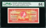 Bermuda Bermuda 10/- Shillings QEII Pick-19c CH UNC PMG 64 EPQ -