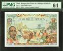 5000 Francs Chad Pick-8 CH UNC PMG 64 -