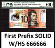 10 Pound Scotland Polymer 1st Prefix W/HS SOLID Serial 666666 GEM UNC PMG 66 EPQ -