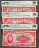 China China 3 Consecutive 10 Yuan Pick-85b GEM UNC PMG 66 EPQ -