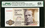 Spain 5000 Peseta Spain 1979 (ND 1982) Pick-160 SUPERB GEM UNC PMG 68 EPQ TOP POP ! -