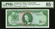 5 Dollars Trinidad and Tobago QEII Pick-27c GEM UNC PMG 65 EPQ -