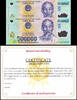 Vietnam Vietnam Polymer ONE Million Dong (2 x 500,000) With C.O.A NEW Ship From CANADA ! -