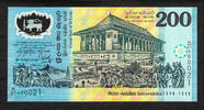 200 Rupees Sri Lanka Polymer COMMEMORATIVE SUPER LOW N/21 000021 P-114b UNC -