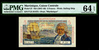 France 5 Francs Martinique ND Pick-27 Choice UNC PMG 64 EPQ -