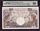 France 1000 Francs France 6th July 1944 Pick-96c GEM UNC PMG 65 EPQ -