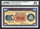 20 Pounds Scotland Union Bank 1st May 1953 Pick-S818 Extremely Fine PMG 45 -