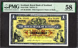 Pound Royal Bank of SCOTLAND One 2nd January 1963 Pick-324b About UNC PMG 58 -