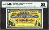 Pound Royal Bank of SCOTLAND One 2nd April 1963 Pick-324b About UNC PMG 55 -