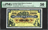 Pound Royal Bank of SCOTLAND One 2nd March 1964 Pick-324b About UNC PMG 50 -