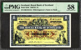 Pound Royal Bank of SCOTLAND One 1st May 1964 Pick-324b About UNC PMG 58 -