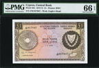 Cyprus Pound Cyprus One Pick-43b GEM UNC PMG 66 EPQ -
