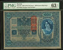 1000 Kronen 1902 Austria  Red Overprint (ND-1919) Pick-59 CH UNC PMG 63 EPQ