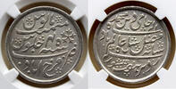 Rupee British India Bengal Presidency Year 45 One NGC MS-62 BUNC Rare -