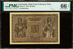 Germany 20 Mark Germany Pick-57 GEM UNC PMG 66 EPQ -