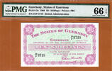 UK (Great Britain) 10 Shillings Guernsey Pick-42c GEM UNC PMG 66 EPQ -