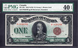 Canada One Dollar Dominion of Canada BRONZE SEAL DC-25e (P) Group 1 EF PMG 40 EPQ -