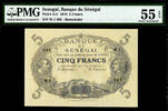 5 Francs Senegal Pick-A1r About UNC PMG 55 EPQ -