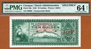 Netherlands 10 Gulden Curacao SPECIMEN Pick-26s Ch UNC PMG 64 NET -