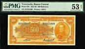 500 Bolivares Venezuela Pick-37b About UNC PMG 53 EPQ -