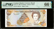25 Dollars Cayman Islands QEII Pick-19 GEM UNC PMG 66 EPQ -