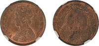 1/12 Anna British India (C) KM# 465 NGC Graded MS-64 RB Rare -