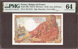 France 20 Francs France Pick-100a CH UNC PMG 64 (Pinhole) -