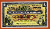 Pound Royal Bank of Scotland One 1-2-1961 Pick-324b Extremely Fine -