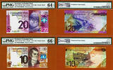 Scotland Scotland 10 & 20 Pounds 2013 Matching LOW Serial 000100 GEM UNC PMG 64 - 66 EPQ -
