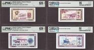 Albania Pair 3 & 5 Leke 1976 Pick-41a, 42a Superb GEM UNC PMG 68 - 69 EPQ