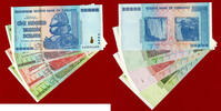 Zimbabwe Dollar Zimbabwe 4 Notes 10, 20, 50 & 100 TRILLION UNC AUTHENTIC & UV Passed -