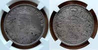 British India 1919 (C) One Rupee King George V NGC MS-63 Nice Golden Toned -