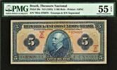 5 Mil Brazil Reis Pick-29c About UNC PMG 55 EPQ -